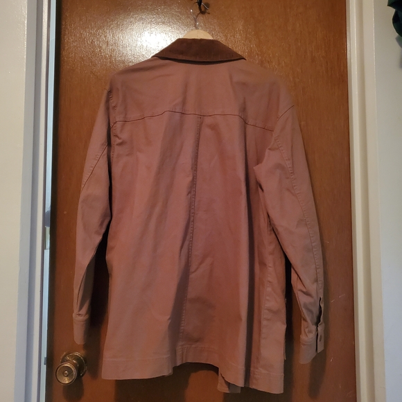 Old Navy Women's Tan Utility Jacket with Corduroy Collar - Picture 2 of 4